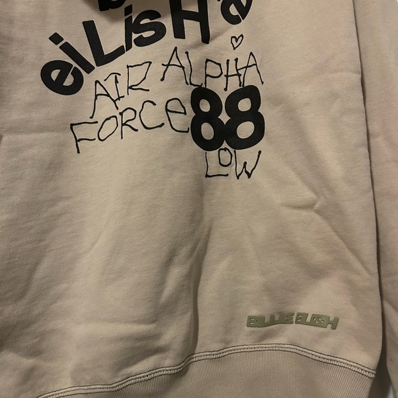 One of a kind Nike x BILLIE EILISH screenprinted Air Force Alpha 88 hoodie - Picture 3 of 9